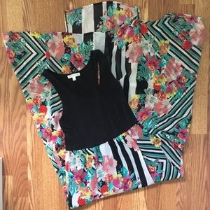 love, Fire Double Front Slit Maxi Dress